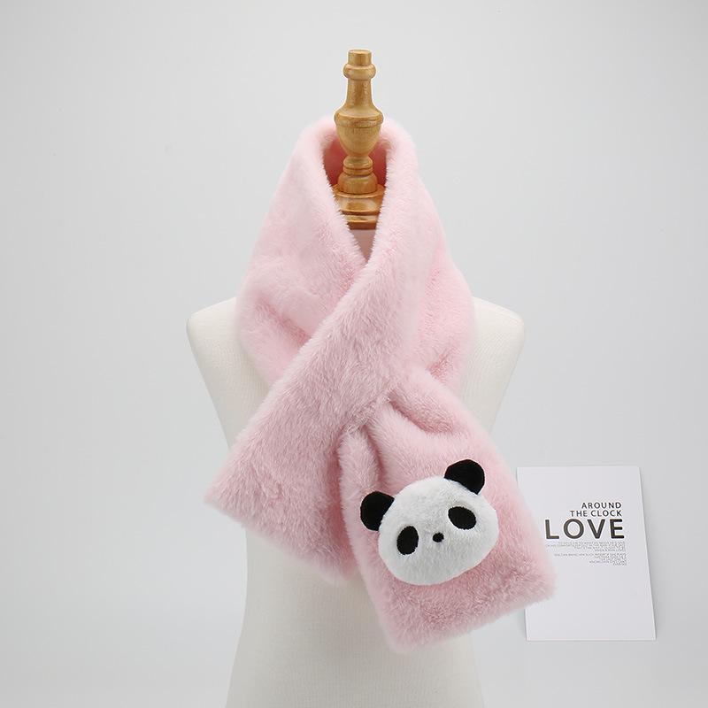 Cute Panda Plush Scarf: Warm, Thick, Windproof Neck Gaiter for Men, Women & Kids Winter 2025