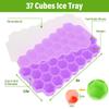 37 Cavity Honeycomb Ice Cube Trays Reusable Silicone Ice Cube Mold Bpa Free Ice Maker With Removable Lids Creative 13 Cavity