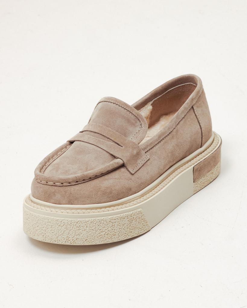 Gefütterte Loafer Phany 6902004 36 Nerz Wildleder