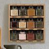 Bamboo Wood 12 Compartment Spice Rack Organizer For Kitchen Multi-Tier Storage Shelf With Jars