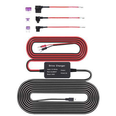Car And Electrical Appliance Step-down Line Driving Recorder 3.2m Cable Kit 12/24V To 5V2.5A Low Voltage Protection Power Cord