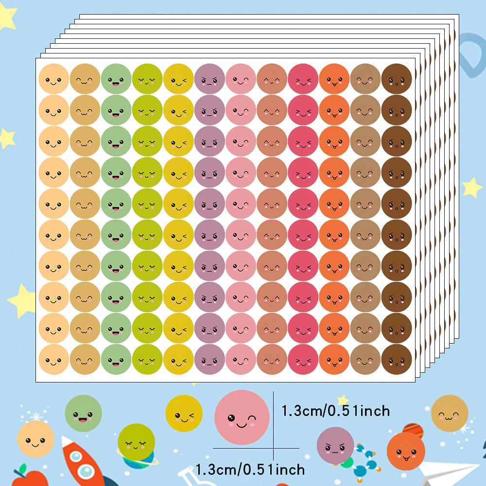 Smile & Cry Face Reward Stickers for Kindergarten Students