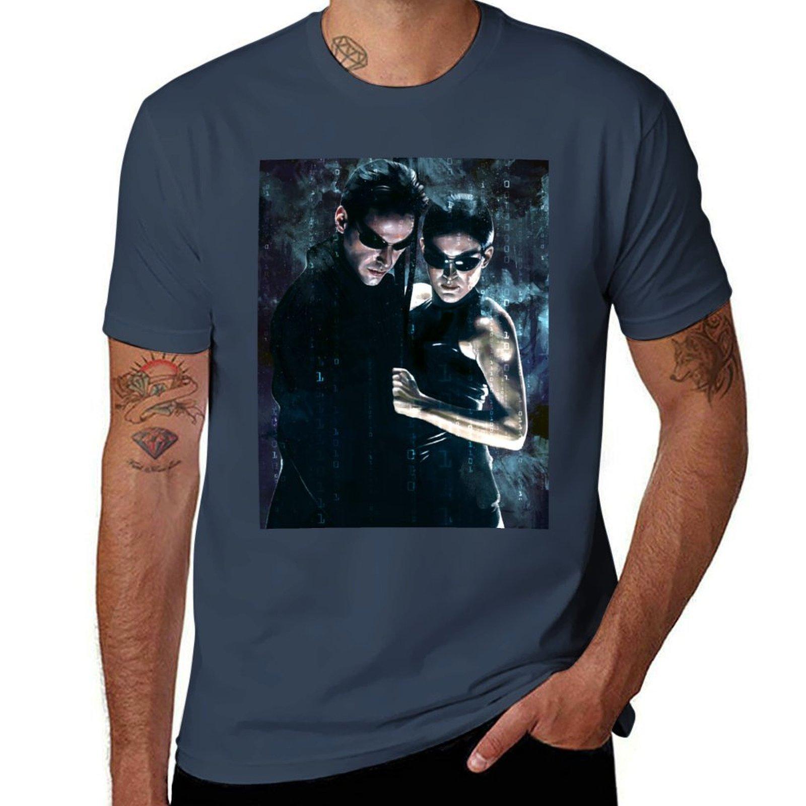 the matrix TShirt Vintage Print Crew Neck Tee S