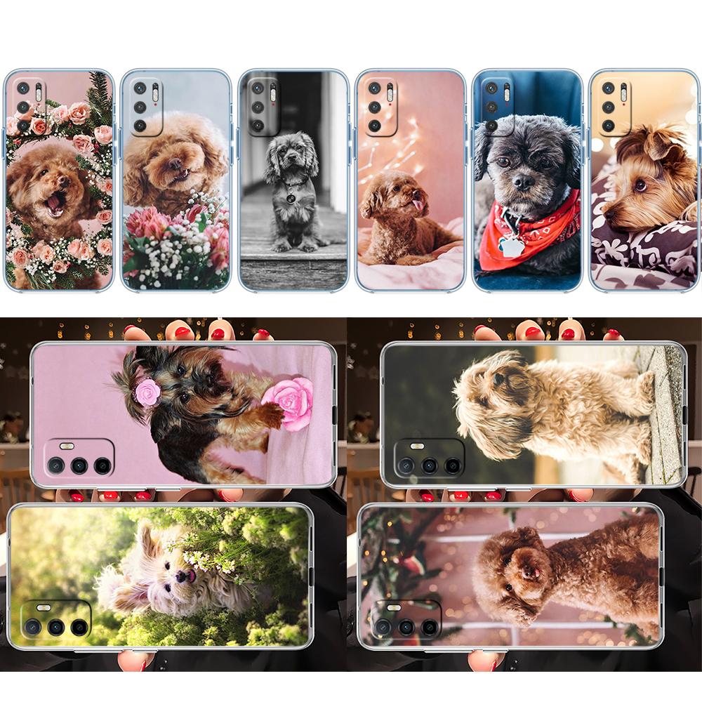 BF49 DOG Poodle Soft Shell Transparent Phone Case for Motorola Moto G7 G8 G9 G84 G85 G73 G24 G15 Z2 Play Power Plus
