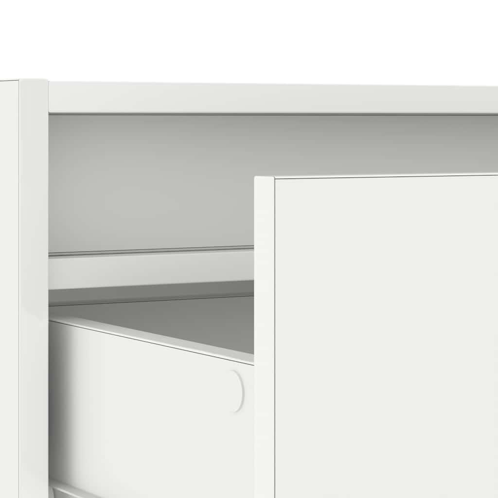 TV Cabinet with LED Lights White 75 x 35.5 x 25 cm