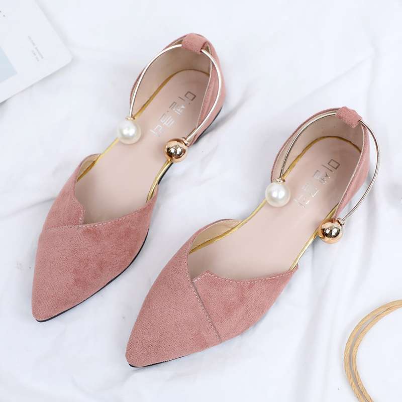 

Baotou sandals women s 2020 new versatile fashion hollow single shoes with fairy skirts low-heeled summer flat women s shoes 40 розовый