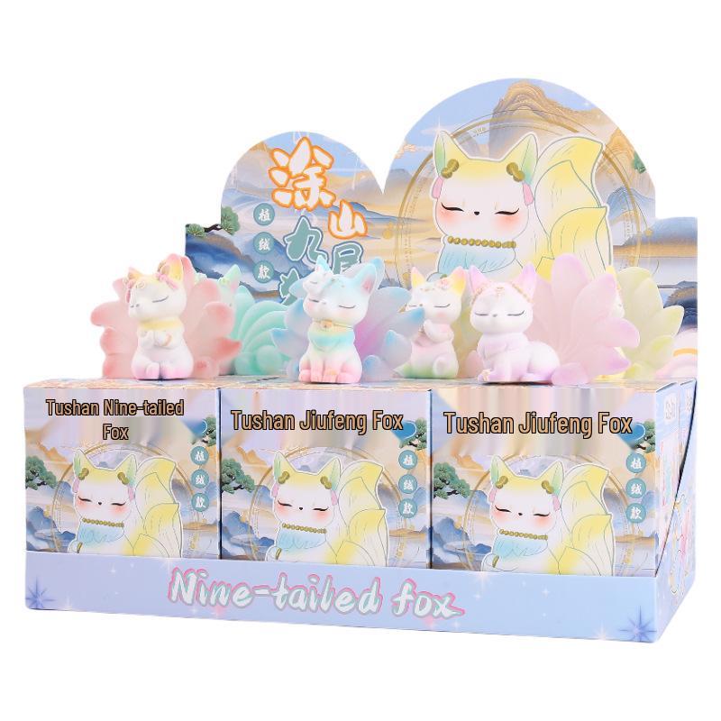 Tu Shan Weisheitsfuchs Fee Figur: Trendiges dekoratives Harzspielzeug für den Schreibtisch und als Geburtstagsgeschenk