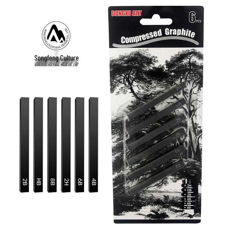 6-Piece Carbon & Charcoal Pencil Set for Sketching - Multiple Styles Available