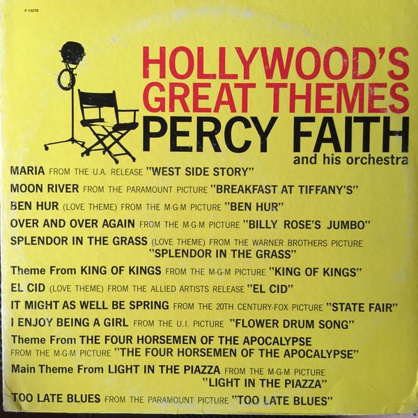LP Record PERCY FAITH & HIS ORCHESTRA - Hollywood's Great Themes P13278 COLUMBIA SPECIA US Soundtracks & Musicals Used