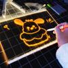 Children's Light-Up Drawing Board with DIY Pack, Transparent Coloring Surface, Small Erasable Blackboard for Graffiti.