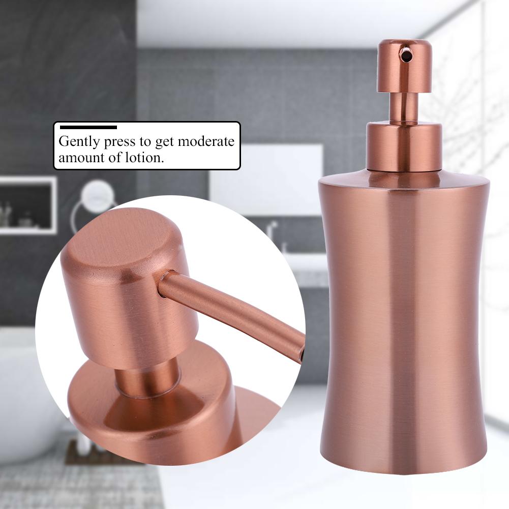 304 Stainless Steel Soap Liquid Shampoo Lotion Dispenser Home Hotel Bathroom Accessory (400ml)