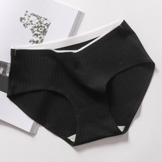 Women Panties Cotton Inner Crotch One-Piece Type Mid Waist Underwear Sexy