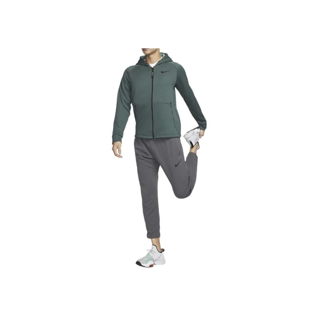 Nike Pro Therma-Fit Solid Logo Zip Hoodie Jacket Men Outerwear Faded-Spruce-Green DD2125-309