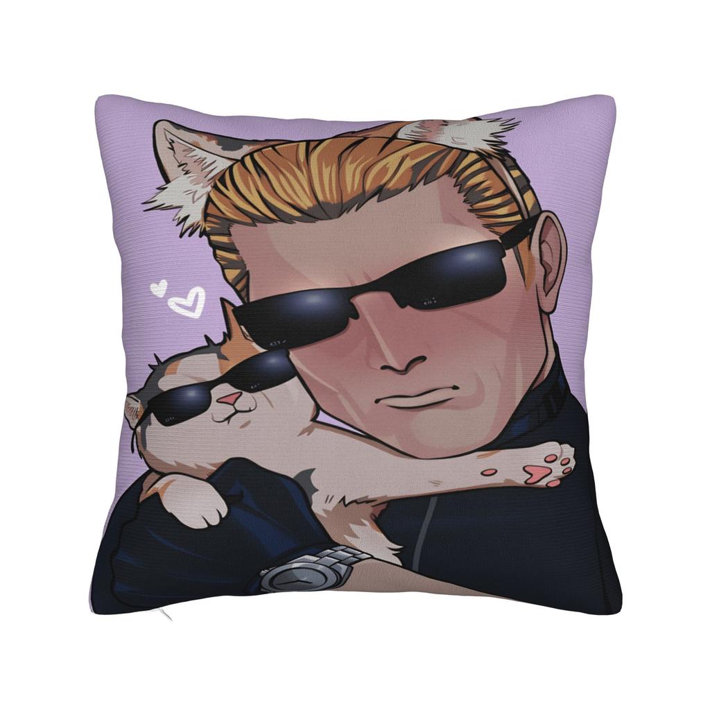 A-Albert W-Wesker Pink (2) Pillow Cover Cute Funny Pillow Case For Sofa Home Decoration Soft Pillowcases Birthday Gift