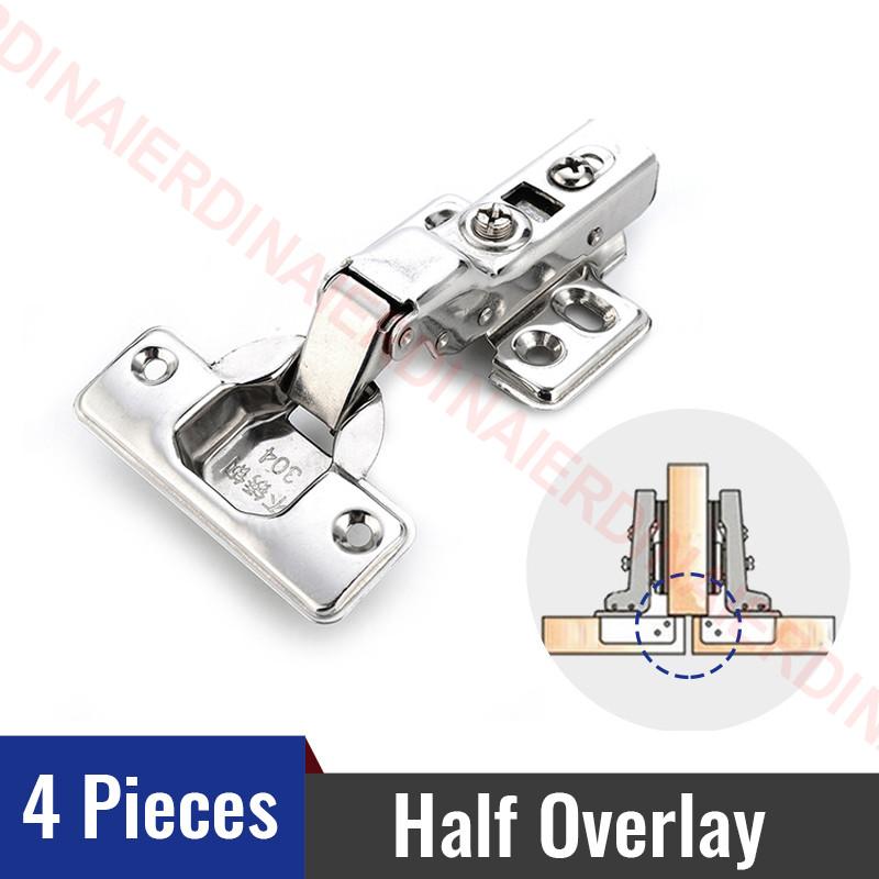 NAIERDI Stainless Steel Hydraulic Hinge - 4/8/12pcs NAIERDI C Serie Soft Close Hydraulic Hinge for Furniture,Cabinet and Doors