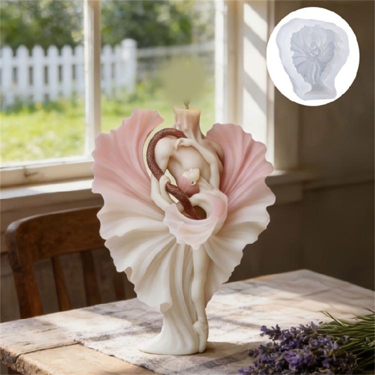 3D Snake Coiled Heart Pattern Silicone Mould For Professional And Hobbyist Candle Maker