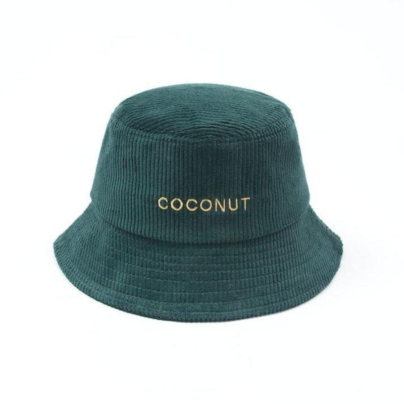 Winter corduroy bucket hat trendy versatile fashion basin hat retro candy color bucket hat