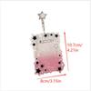 Portafototessere Carino Colore Gradiente Stella Porta Carte Ragazza in PVC Espositore Foto Idol Custodia Protettiva Portachiavi Ciondolo Borsa Regalo