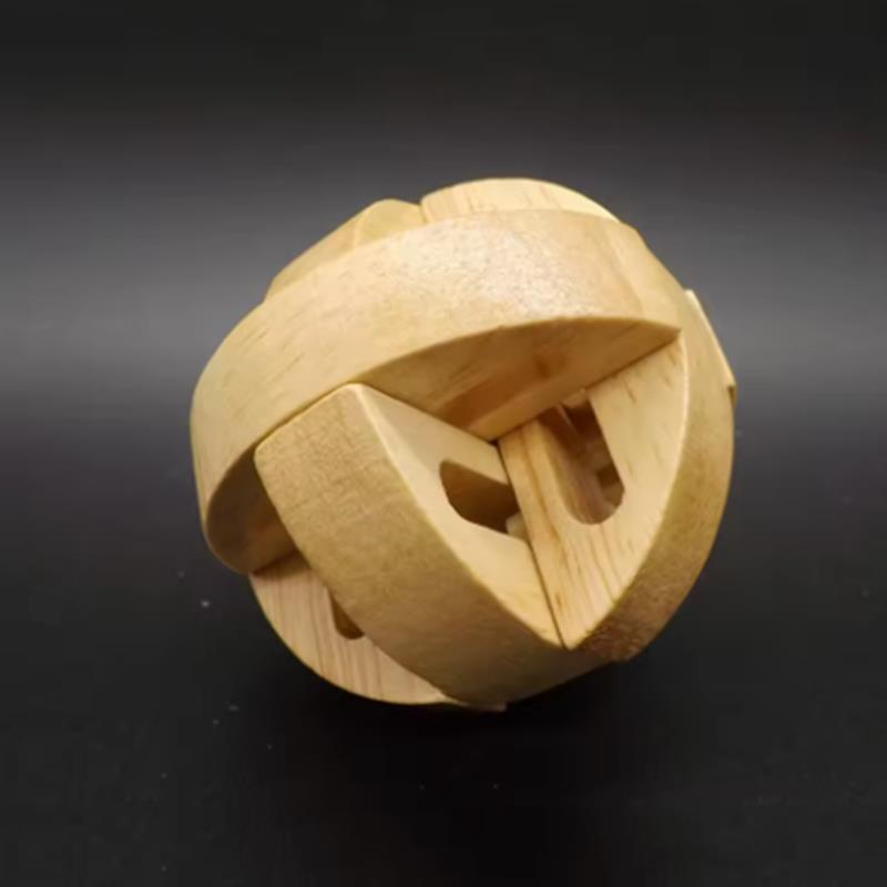 Magic Ball Wooden Brain Teasers Puzzle Unlocking Toys Assembly & Disentanglement Mind Games For Kids Adults IQ Test Challenge