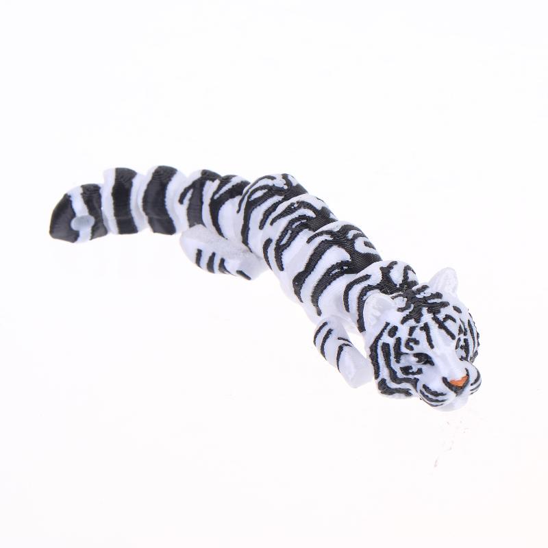 3D Printed Articulated Tiger Figurine Posable Joints Handcrafted Non-Toxic for Living Room Desktop Decor Unique Gift