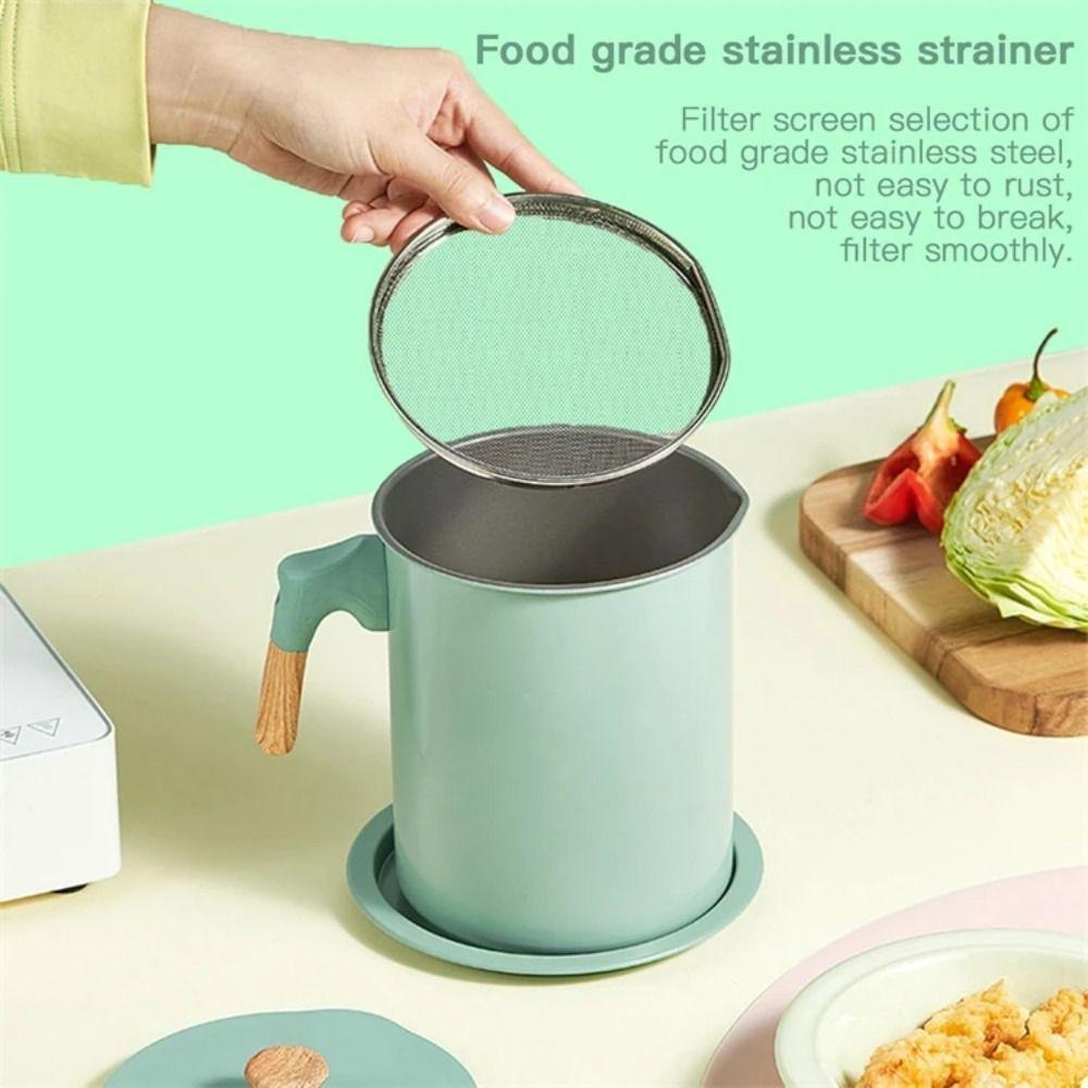 BPA-Free Bacon Grease Container Anti-Leakage Grease Separator Oil Filter Pot  Grease Storage