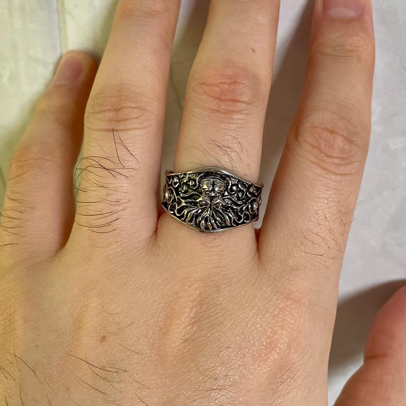 

Ретро кольцо Ктулху для мужчин, цинковый сплав, цвет, панк, готика, рок, хип-хоп кольцо, ручная работа, дизайнерское, с цирконом, байкерские аксессуары, креативный подарок resizable