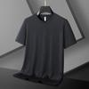 Dibinze Men's Plus Size Ice Silk Short Sleeve T-Shirt