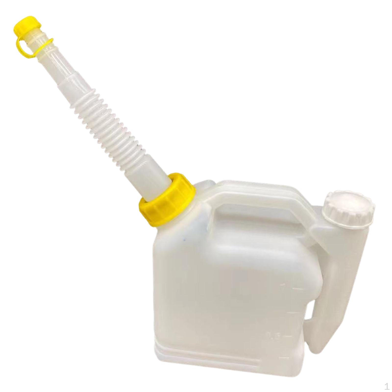 

Fuel Mixing Container with Spout, Graduations, And Lid. Chainsaw Bottle. Sturdy Cup. 1.5L