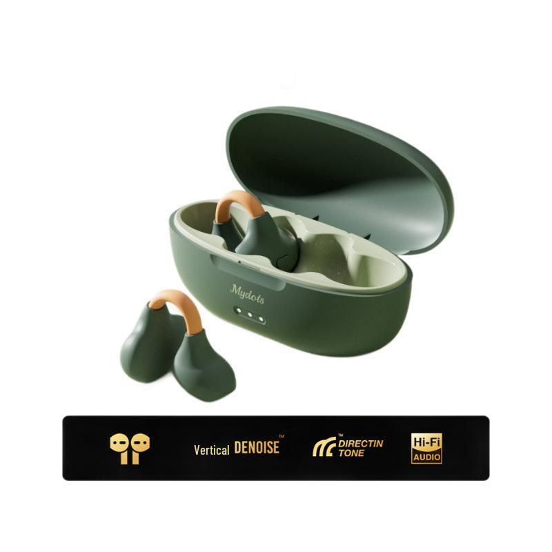 Bluetooth Bone Conduction Sports Earbuds: Clip-on, Long Battery Life, Over-ear, Wireless, Not In-ear.