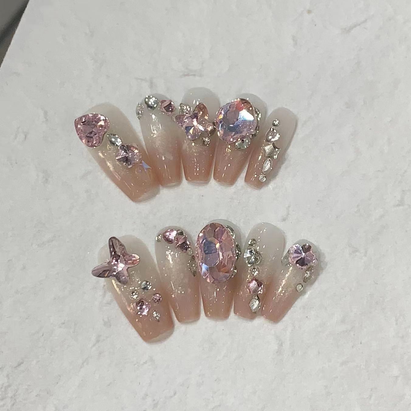 

Details, Multi-layer Opal Smudge Gradient Pink Diamond First Love M