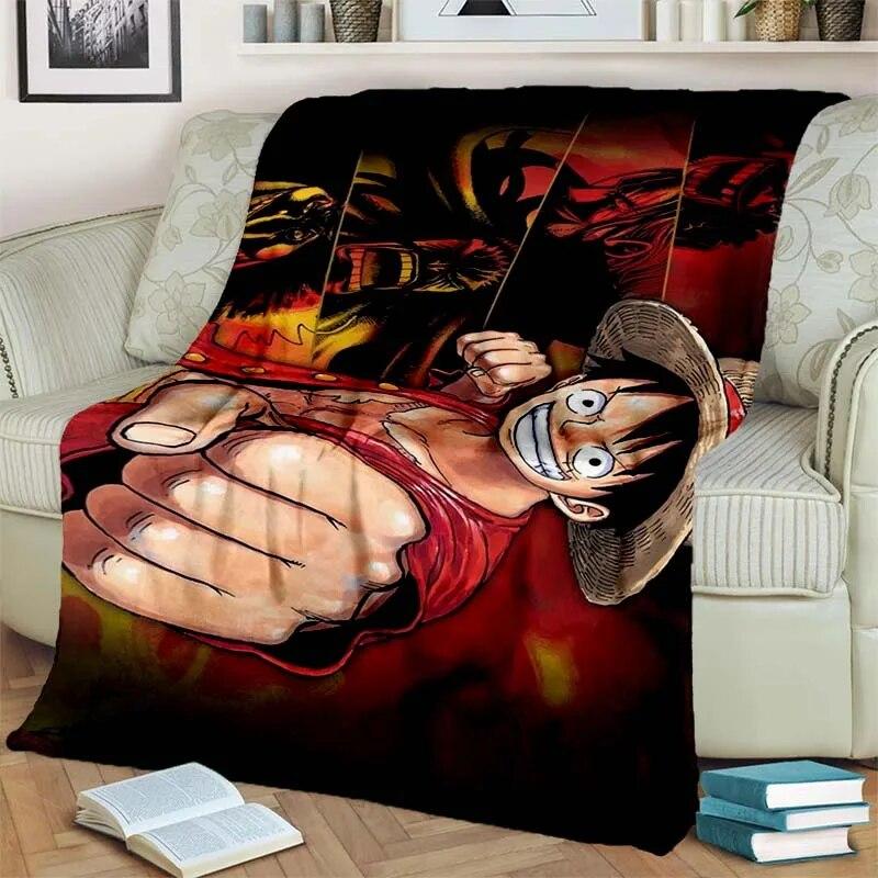 Japanese Anime One P-Piece Lightweight Flannel Blanket,Multi-purpose Holiday Gift Blanket Warm And Soft Blankets All Seasons