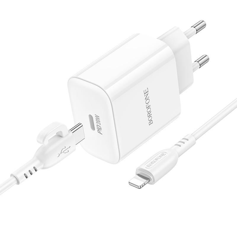 BOROFONE BA81A Platinum 20W Single Port PD Fast Charger (EU Plug)
