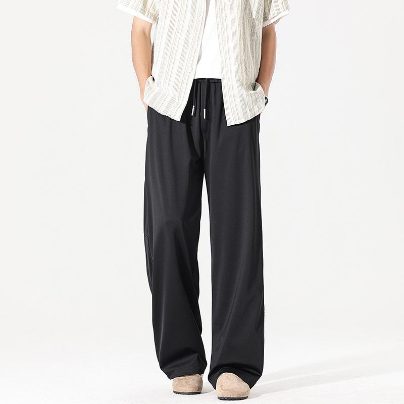 Mulberry Silk Cool Casual Pants Summer Thin New Loose Straight Men's Japanese Retro Drape Trousers