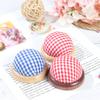 1Pc w kształcie kuli Craft igła poduszka z drewnianym dnem domu narzędzia do szycia