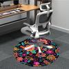 1PC Colorful Floral Print Chair Carpet for Office, Indoor Non-Slip Washable Carpet, Soft Comfortable Mat For Office Room yy250930223