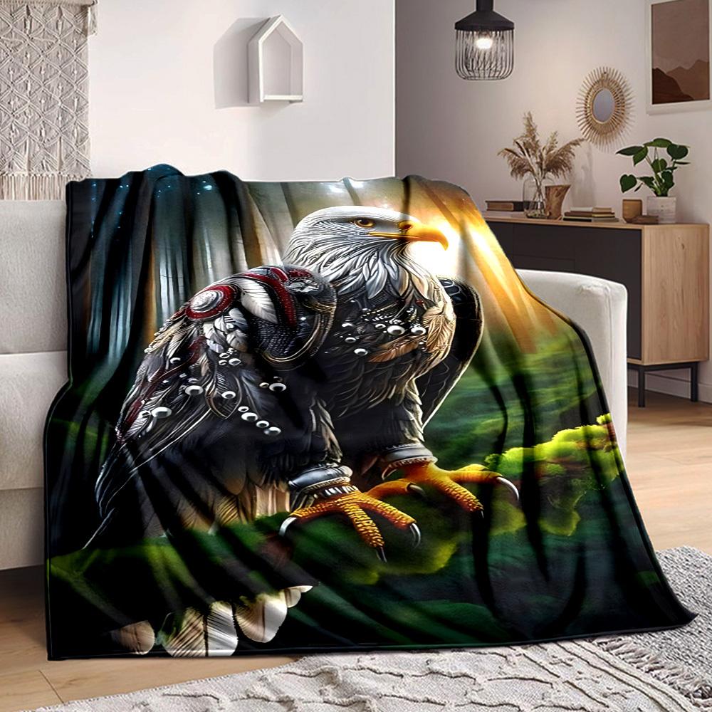 1pc Mechanical Eagle Blanket Lightweight Blanket Throw Blanket For Sofa, Bed, Travel, Camping, Livingroom, Office, Couch, Chair yy251010032