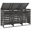 VidaXL Triple Bin Shelter 210x75x121 Cm Solid Pine Wood Painted