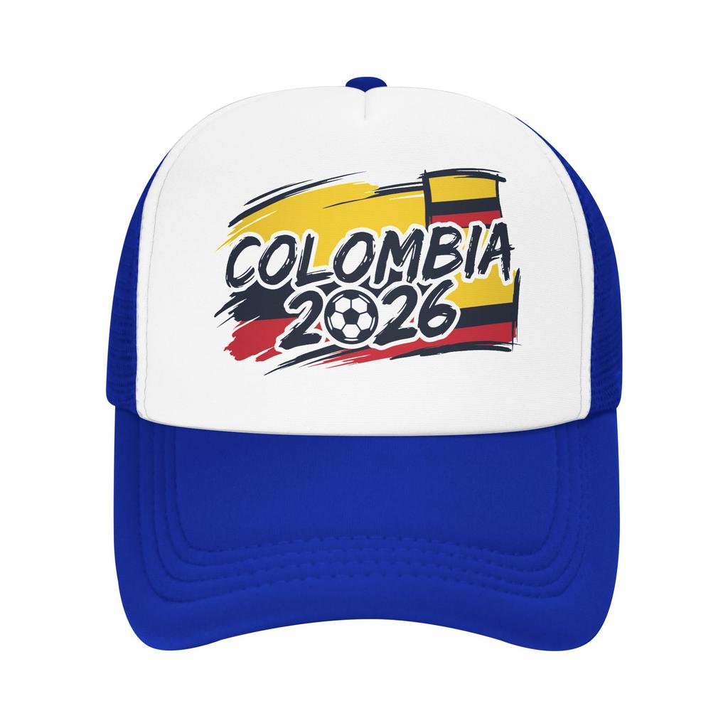 Kolumbien Fußballspiel Netz-Baseballkappen Unisex Sonnenhüte USA Kanada Mexiko Fußballkappen Verstellbare Sommer-Trucker-Kappen