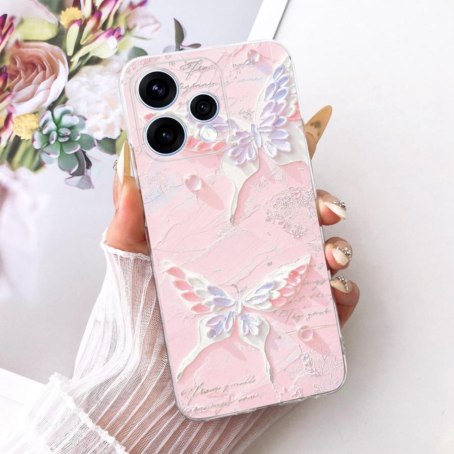 Case For OPPO Reno15 15F Protective Case For OPPO Reno15 F CPH2801 Reno 15  5G Capa Flower Soft Silicon TPU Phone Cover