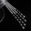Fashion Long Tassel Rhinestone Crystal Brooch Handmade Sparkling Drop Dangling Broochs Jewelry Gifts Brooch Pins Women Bridal