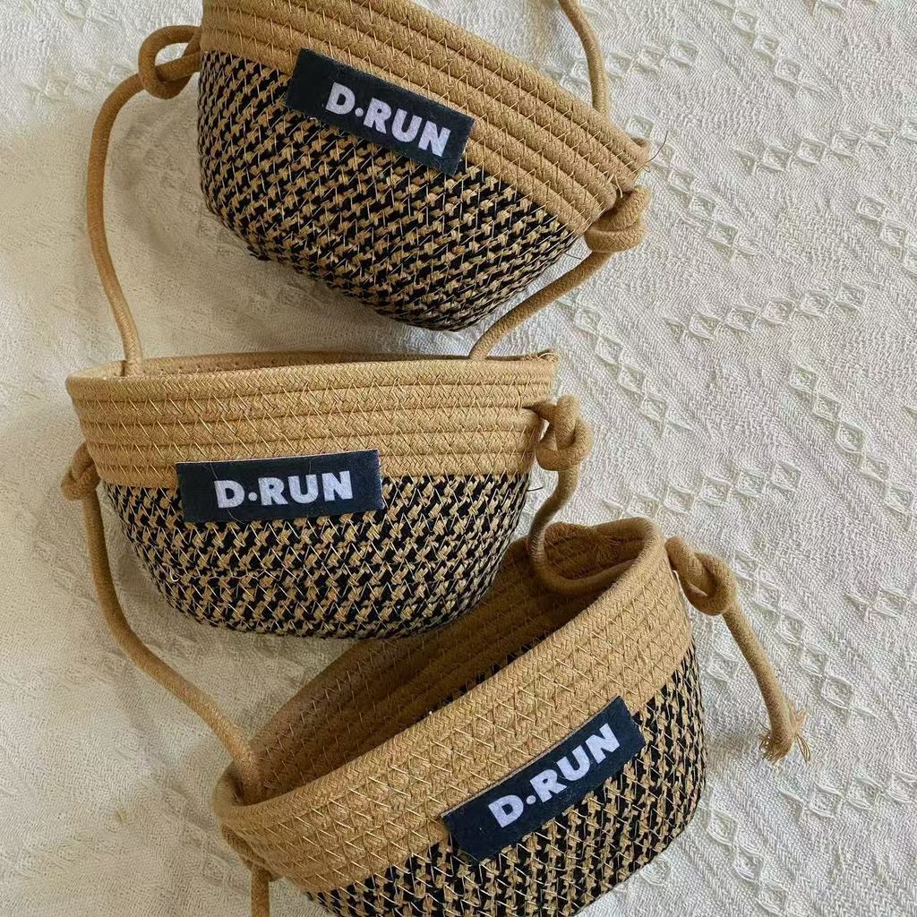 Farmhouse Wall Hanging Storage Basket With Three Layers For Dorm Room Organization