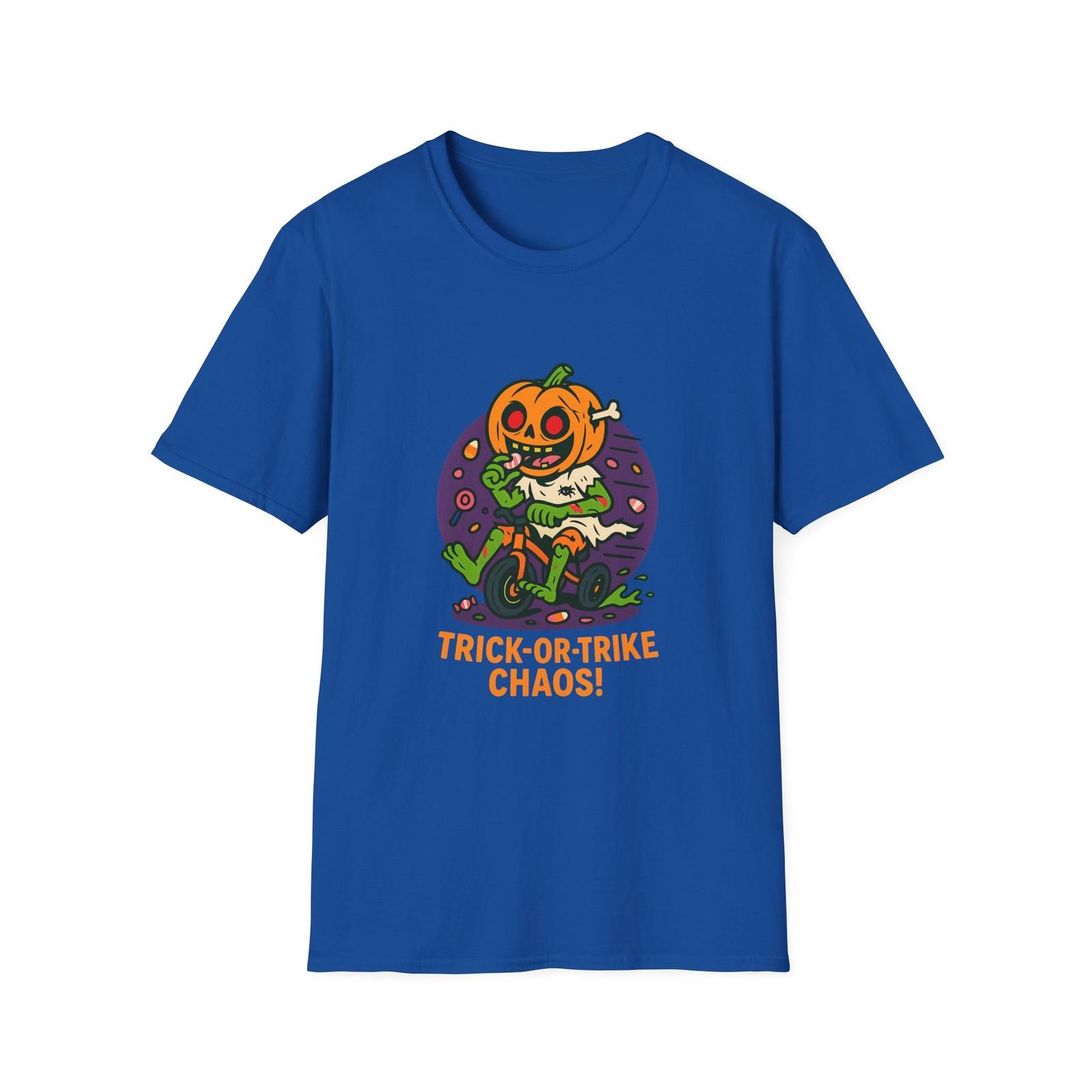 Unisex Softstyle T-Shirt Mens Womens Tees Top Pumpkin Alien Zombie Funny Halloween Candy Chaos Tee M