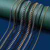 Hip Hop Cuban Chain Necklace for Men Women Punk 3 To 7 MM Stainless Steel Choker Necklace Vintage Jewelry Accessories