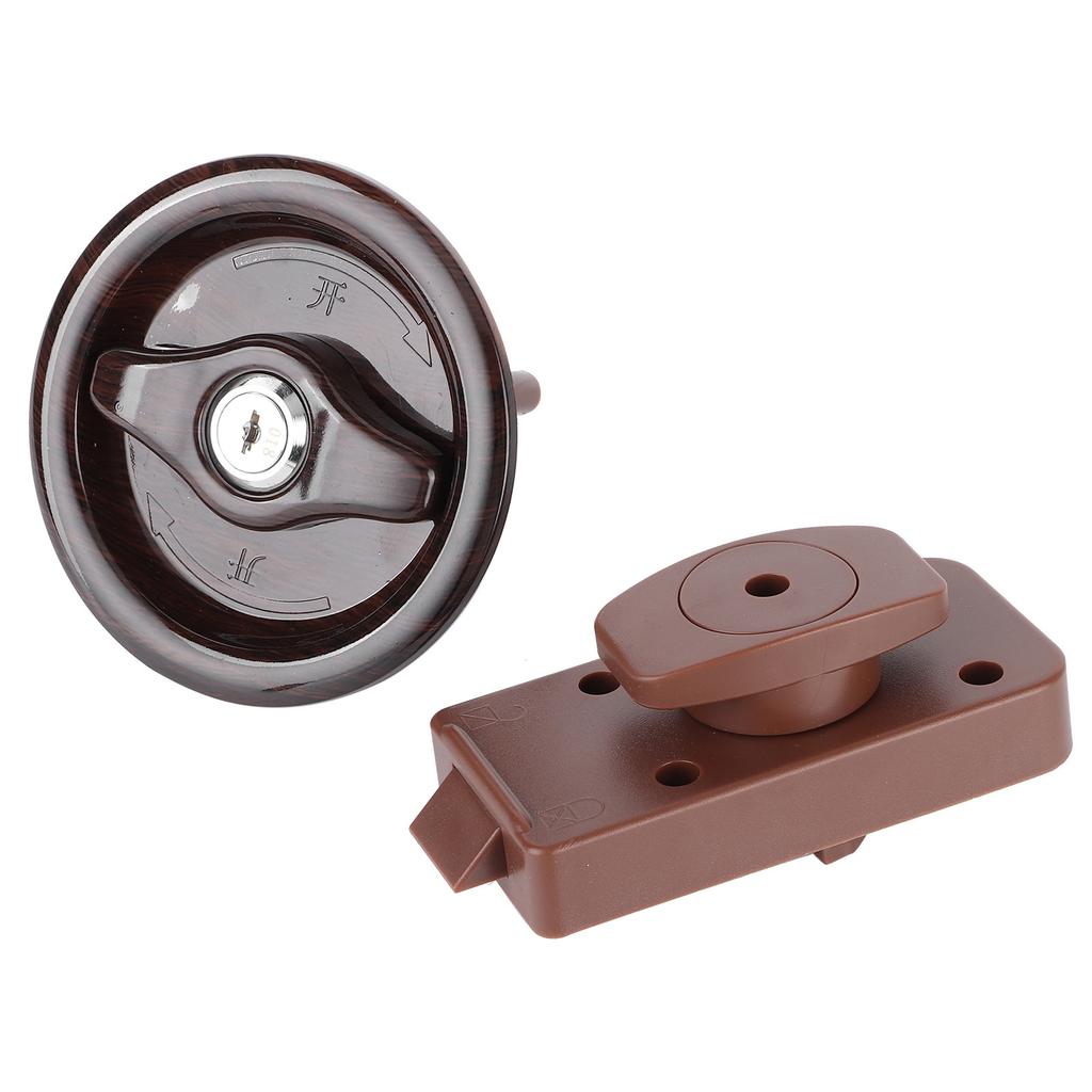 RV Toilet Bathroom Door Lock with 2 Key for Caravan Motorhome Yacht Trailer Car Accessories