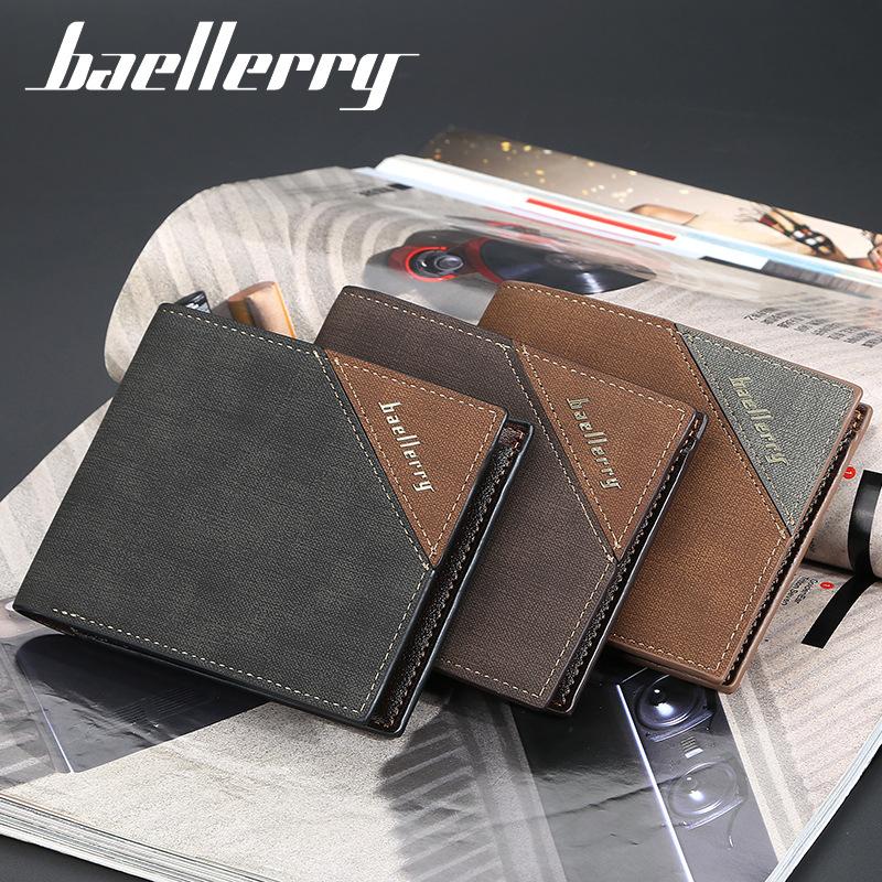 Men's Short Wallet Thin Multi-Card Wallet Youth Horizontal Open Wallet