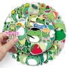 50 Small Frog Doodle Stickers Cartoon Animal Stickers Decorative Skateboard Water Cup Suitcase Stickers Waterproof