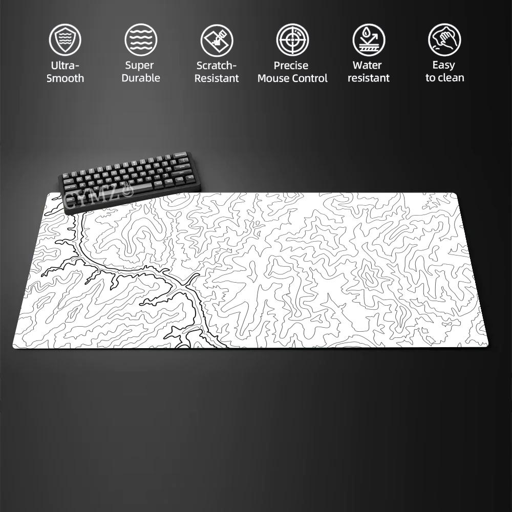 Gradient art line pattern large Mouse Pad Desk Mat NonSlip Durable Stitched Edge pc accessories Gaming mouse mat tapis souris