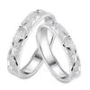 S999 Sterling Silver Starry Couple Matching Rings - Luxury Open Band Design