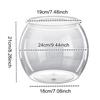 Transparent Desktop Terrarium Shatterproof Round Goldfish Bowls 2 Sizes Without Burrs Multipurpose for for Home Desk Decoration