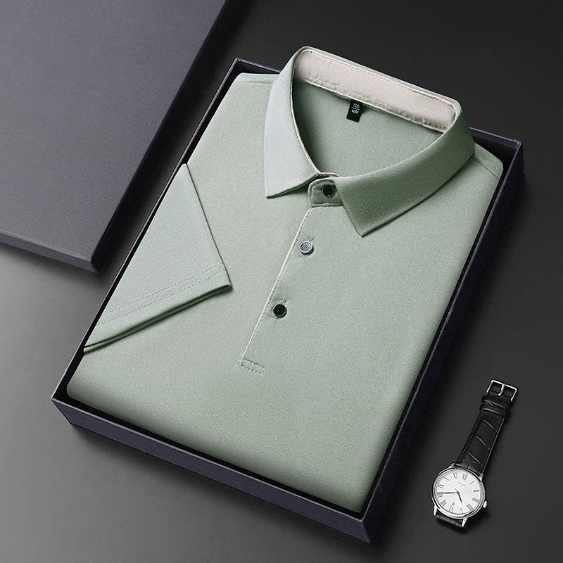 Men's Short-Sleeve Polo Shirt - Summer Fashion Lapel, Loose Fit, Casual Base Layer Top